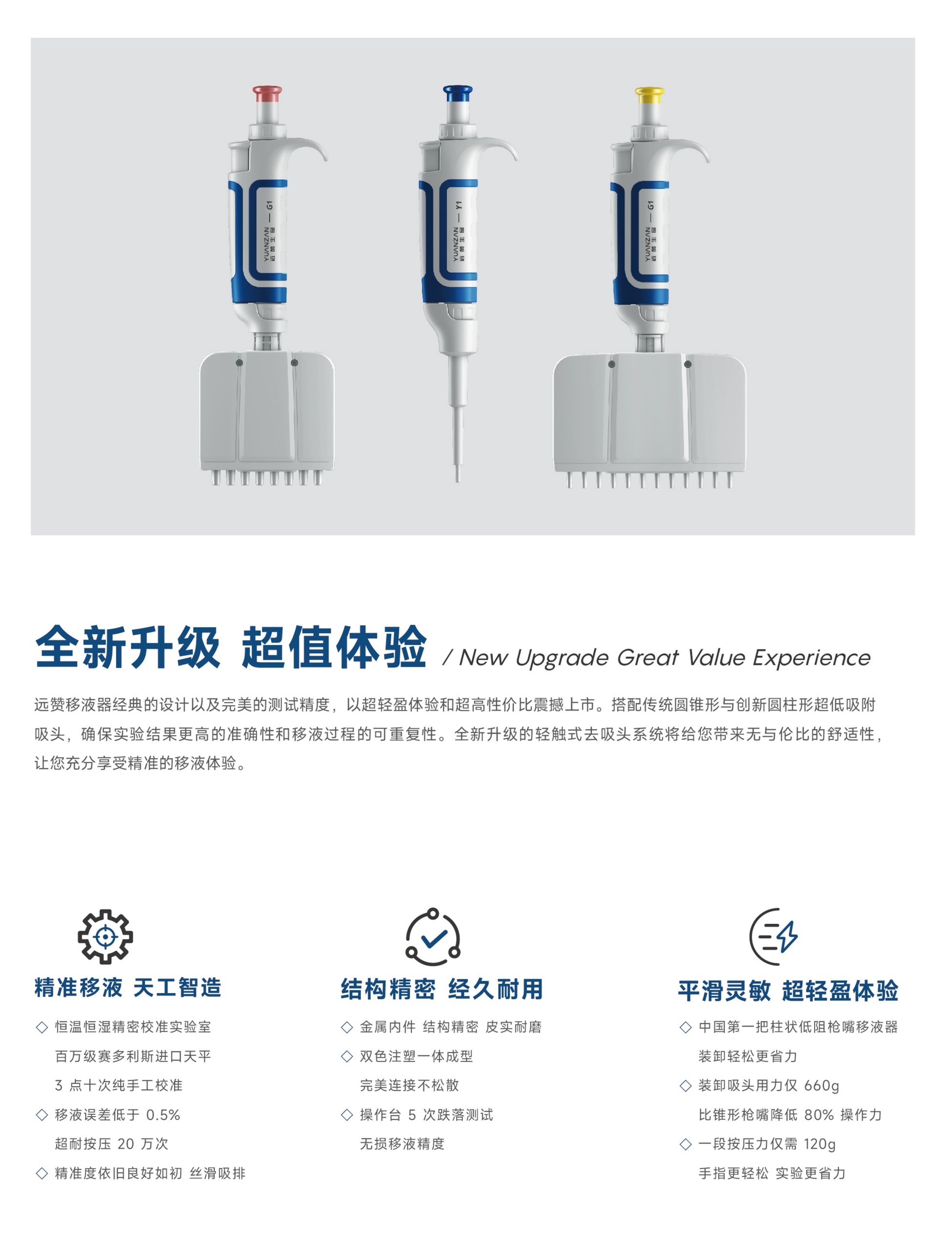 手动单通道移液器通用款G1